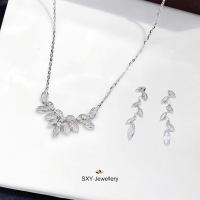 Дамски сребърен кристален комплект   | SET7522101
