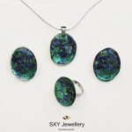 Комплект украшений из смолы "Ирисы" | SS0122
