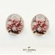 Комплект бижута от смола "Японска череша" | SS0124