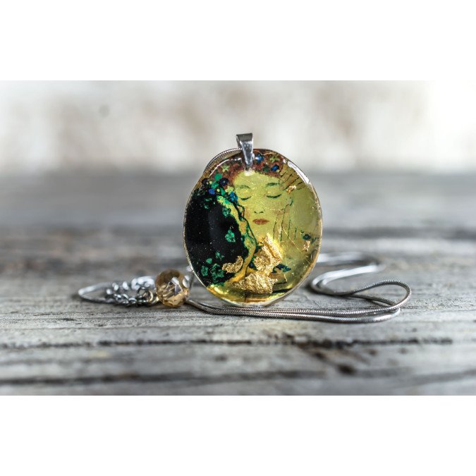 Damenkette mit Resin Medaillon PB0039 Damenkette mit Resin Medaillon PB0039