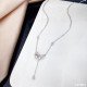 Women's silver necklace with ribbon | V07937 XL070103 Hearts
