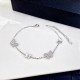 Дамска сребърна гривна Пеперуди SL020063B Животни