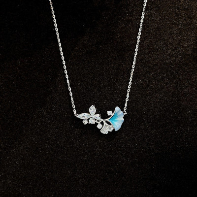 Women's silver necklace | XL022865B