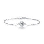 Damen Silber Moissanite Rundhalsarmband | L9373