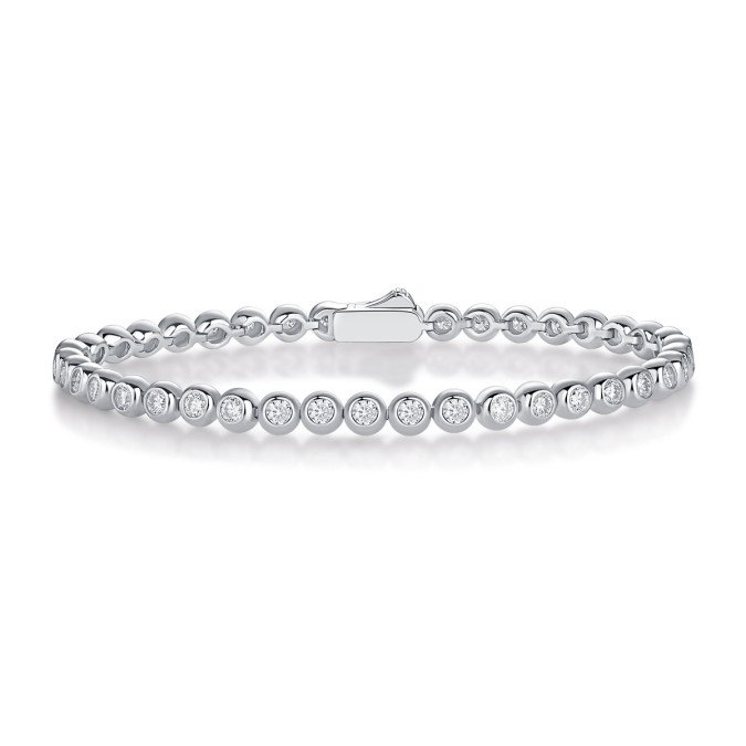 Women's Silver Moissanite Bracelet | L12930 L12930 Bracelets