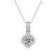 Necklaces P11563 Women's Silver Moissanite Women's Silver Moissanite