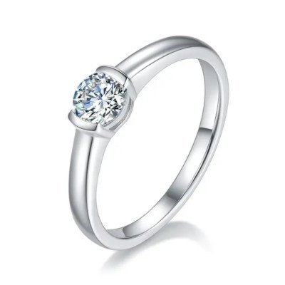 Damen-Moissanit-Silberring | R13336 Damen-Moissanit-Silberring | R13336