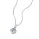 Necklaces P11563 Women's Silver Moissanite Women's Silver Moissanite