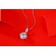 Necklaces P11563 Women's Silver Moissanite Women's Silver Moissanite