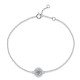 Damen Silber Moissanite Rundhalsarmband | L9373