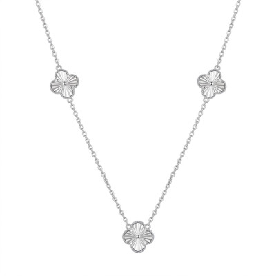 Дамско сребърно колие с детелини | XL050033