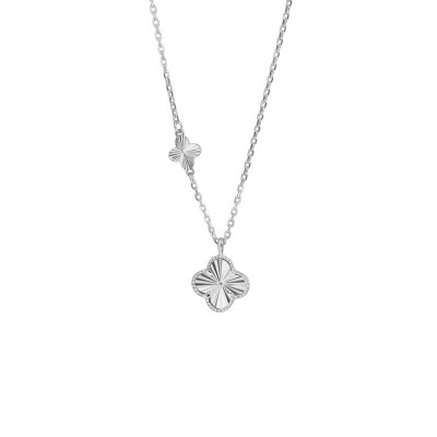 Дамско сребърно колие с детелини | XL220004