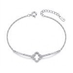 Women's silver bracelet "Clover" | YS01063