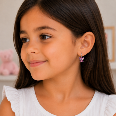 Children's silver earrings | MEC8644F