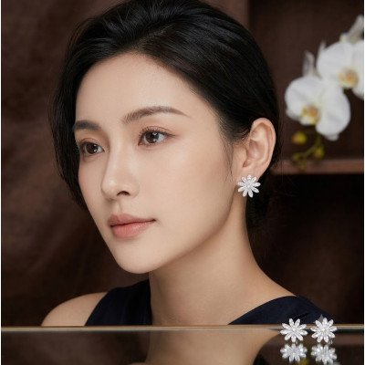 Crystal flower earrings | Z26336HPQ Crystal flower earrings | Z26336HPQ