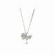 Серебряное женское колье «Бледно-голубая бабочка» | XL023240B XL023240B Животные