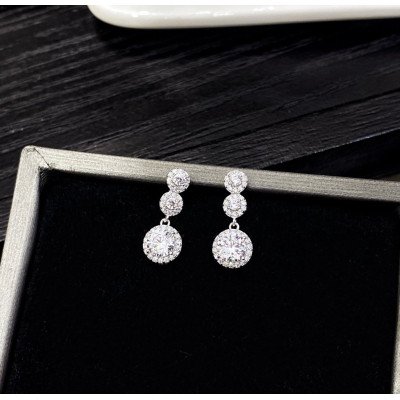 Женские серебряные висячие серьги | YEH3503