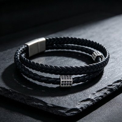 Модерна кожена гривна SB214772 Модерна кожена гривна SB214772