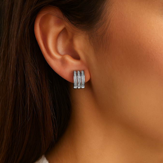 Silver women's earrings | EL070563B EL070563B Stud earrings