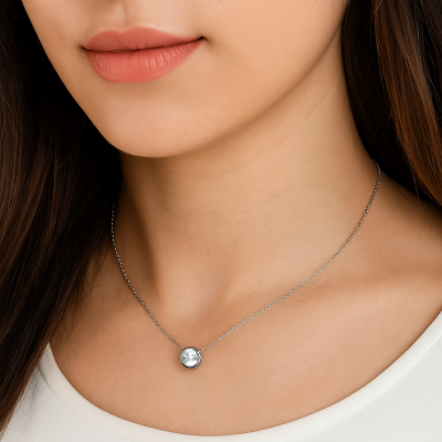 Damen Silberkette mit Zirkonstein | V07541HPB Damen Silberkette mit Zirkonstein | V07541HPB
