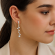 Ohrringe hängend EL070413 Silberne Kristallohrringe für Damen | EL070413 Silberne Kristallohrringe für Damen | EL070413 EL070413 Ohrringe hängend