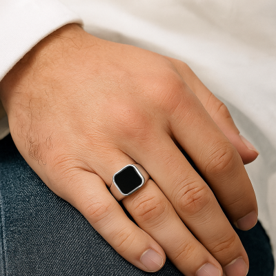 Herrenring mit Onyx | SP98510