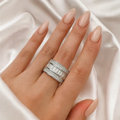 Women's silver ring with zircons | SRD0159A Women's silver ring with zircons | SRD0159A