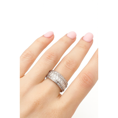 Damen Silberring mit Zirkonen |JL070858w Damen Silberring mit Zirkonen |JL070858w