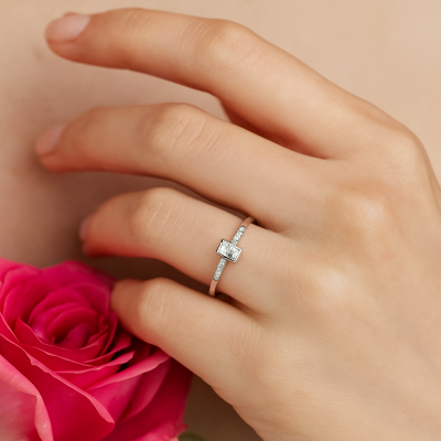 Women's silver ring with zircons | GR00843A Women's silver ring with zircons | GR00843A