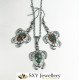 Комплект висулка и обици - " Костенурки " от медицинска стомана и Мурано | SS33598 Комплект висулка и обици - " Костенурки " от медицинска стомана и Мурано | SS33598