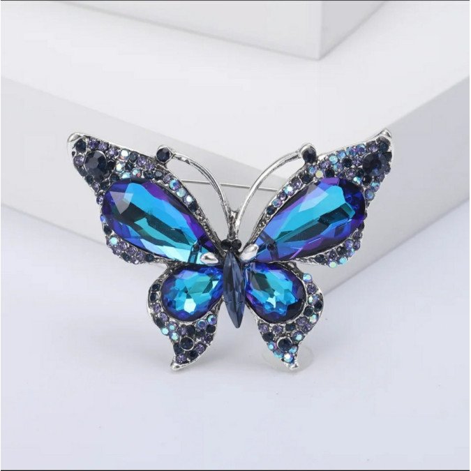 Дамска брошка  "Синя пеперуда" | BS0040 BS0040 Брошки