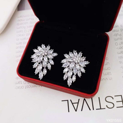 Silberne Kristallohrringe für Damen | YK01555AA01