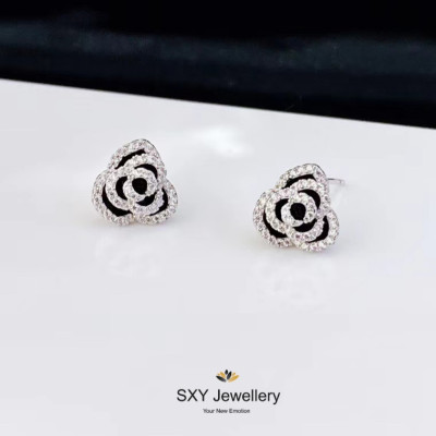 Silberne Damenohrringe "Rosies" | Y8188