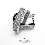 Дамски сребърни обици с кристали | SE2478