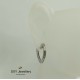 Дамски обици сребърни халки с циркони "Сърце" | E31022