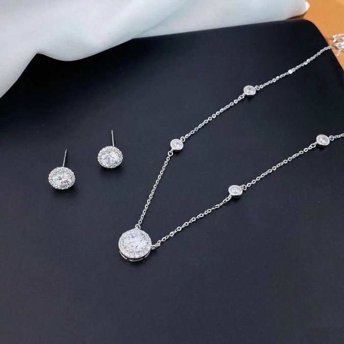 Дамски сребърен комплект с циркони | XL20724