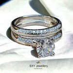 Silberner Doppelring für Damen | FYR16417