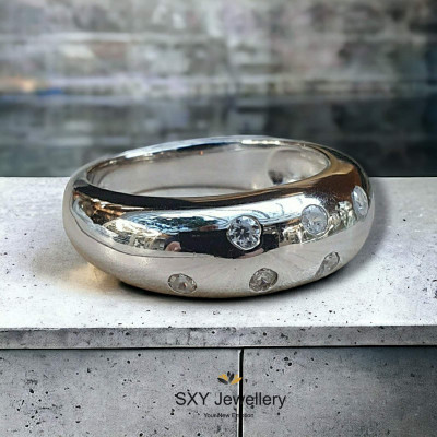 Women's silver ring with zircons | FYR11481