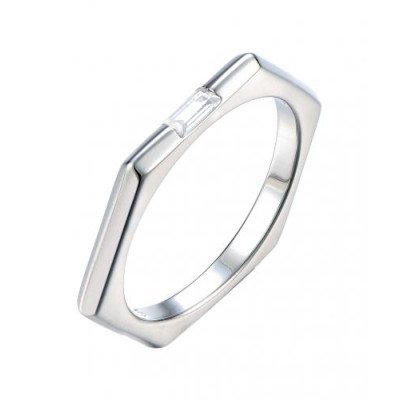 Women's silver ring with zircons | GR00843A