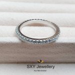 Дамски сребърен пръстен с циркони | SR3569