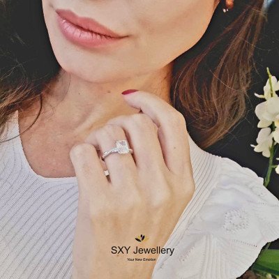 Women's silver ring with zircons | GR00787A Women's silver ring with zircons | GR00787A