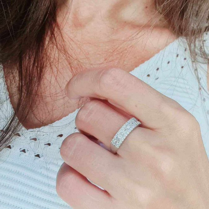Пръстени R4082 Дамски сребърен пръстен с камъни цирконий | R4082 Дамски сребърен пръстен с камъни цирконий | R4082 R4082 Пръстени