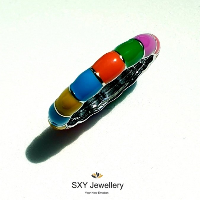 Дамски сребърен пръстен с емайл | SR3269