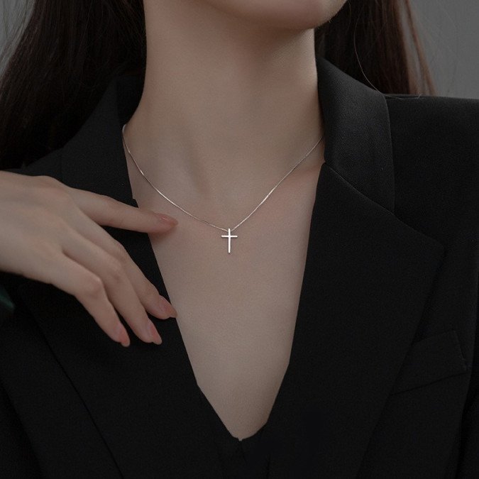 Colier cruce de argint pentru femei | SN210799 SN210799 Colier