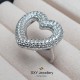 Дамски сребърен пръстен "Сърце" | SR3432