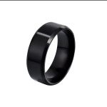 UNISEX черен стоманен пръстен | SR114523